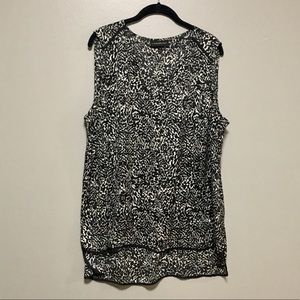Lane Bryant Sleeveless Animal Print V-neck Blouse